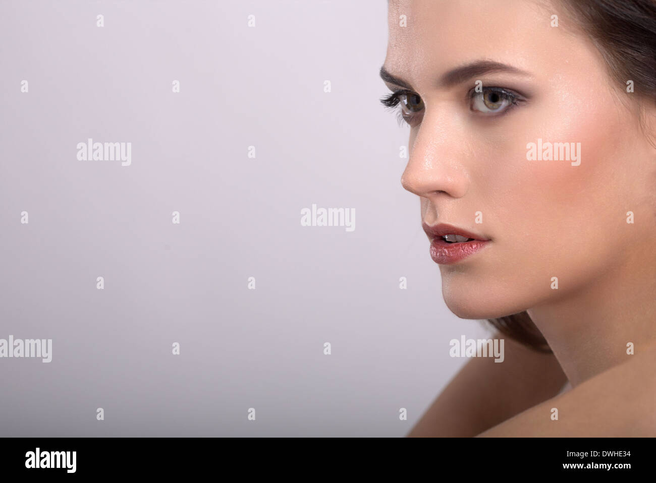 Portrait of the pretty young woman Stock Photo - Alamy