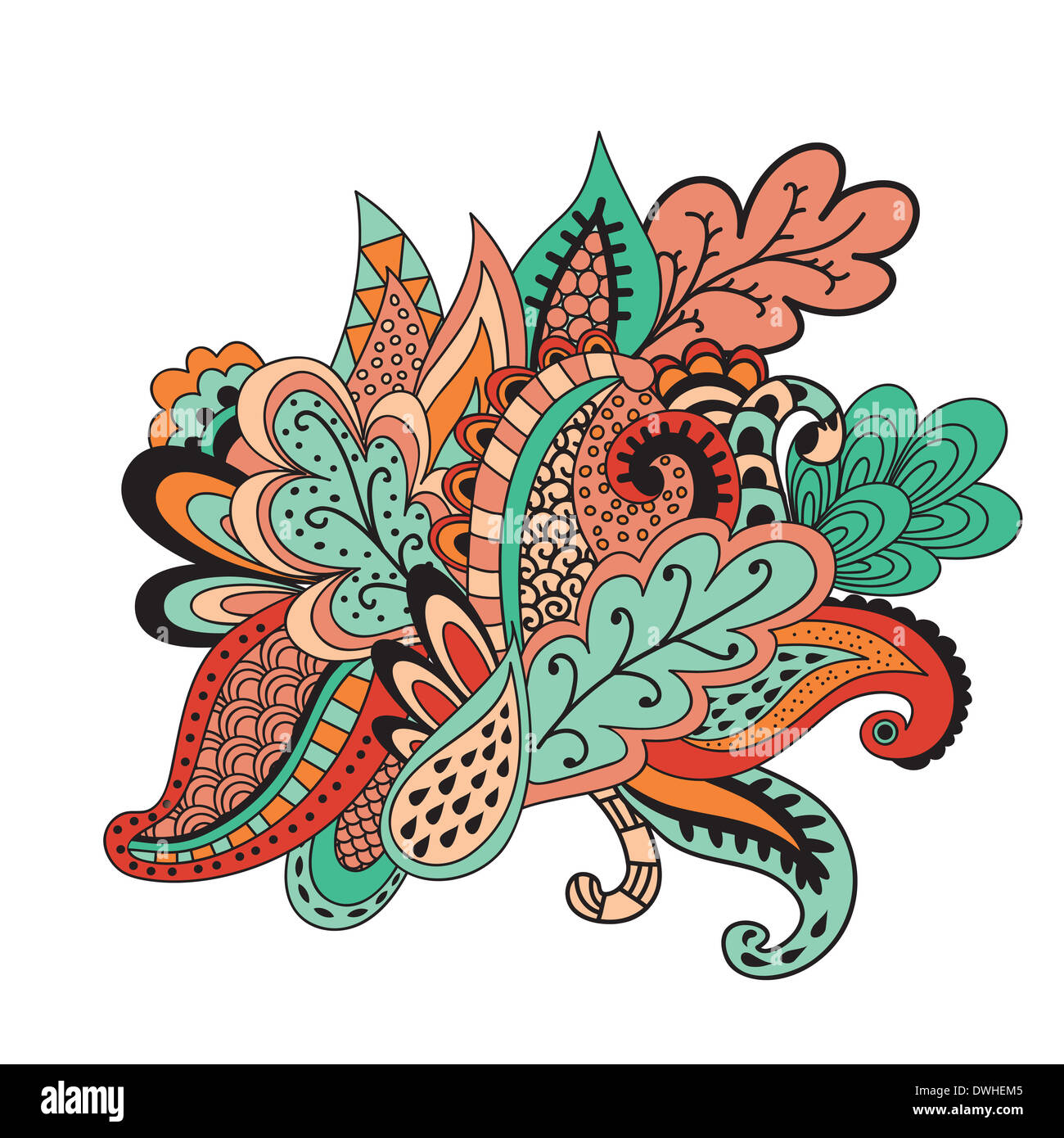 Abstract floral vector background Template Stock Photo - Alamy