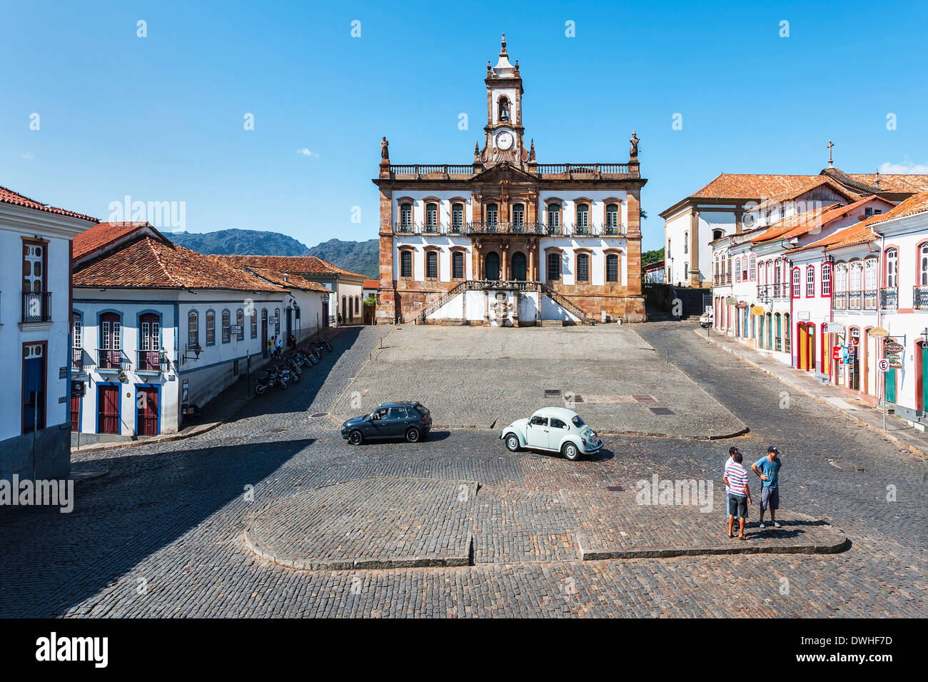 Praca Tiradentes, Ouro Preto Stock Photo