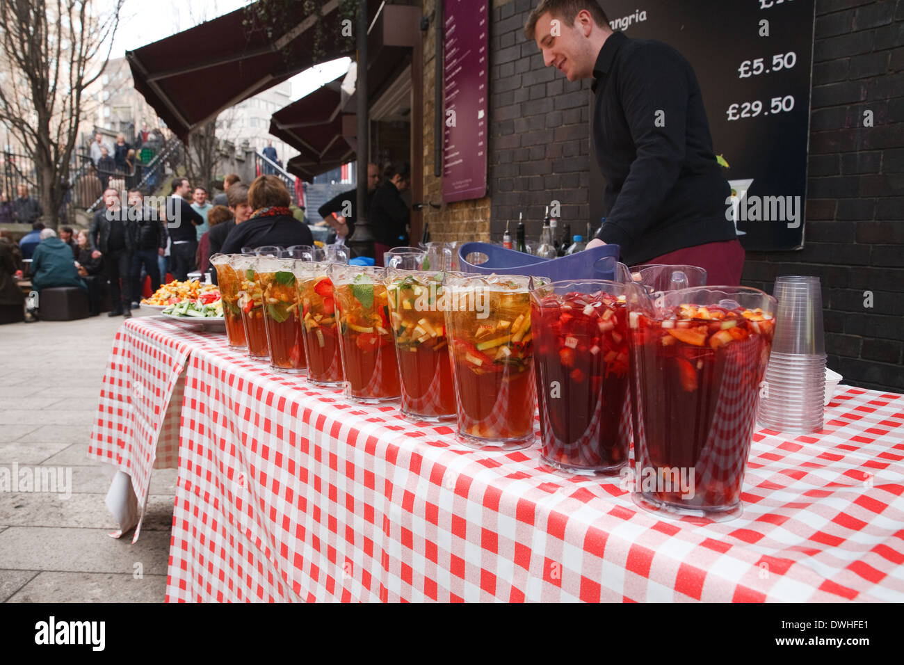 Pimms on sale at Borough Market in London Stock Photo Alamy