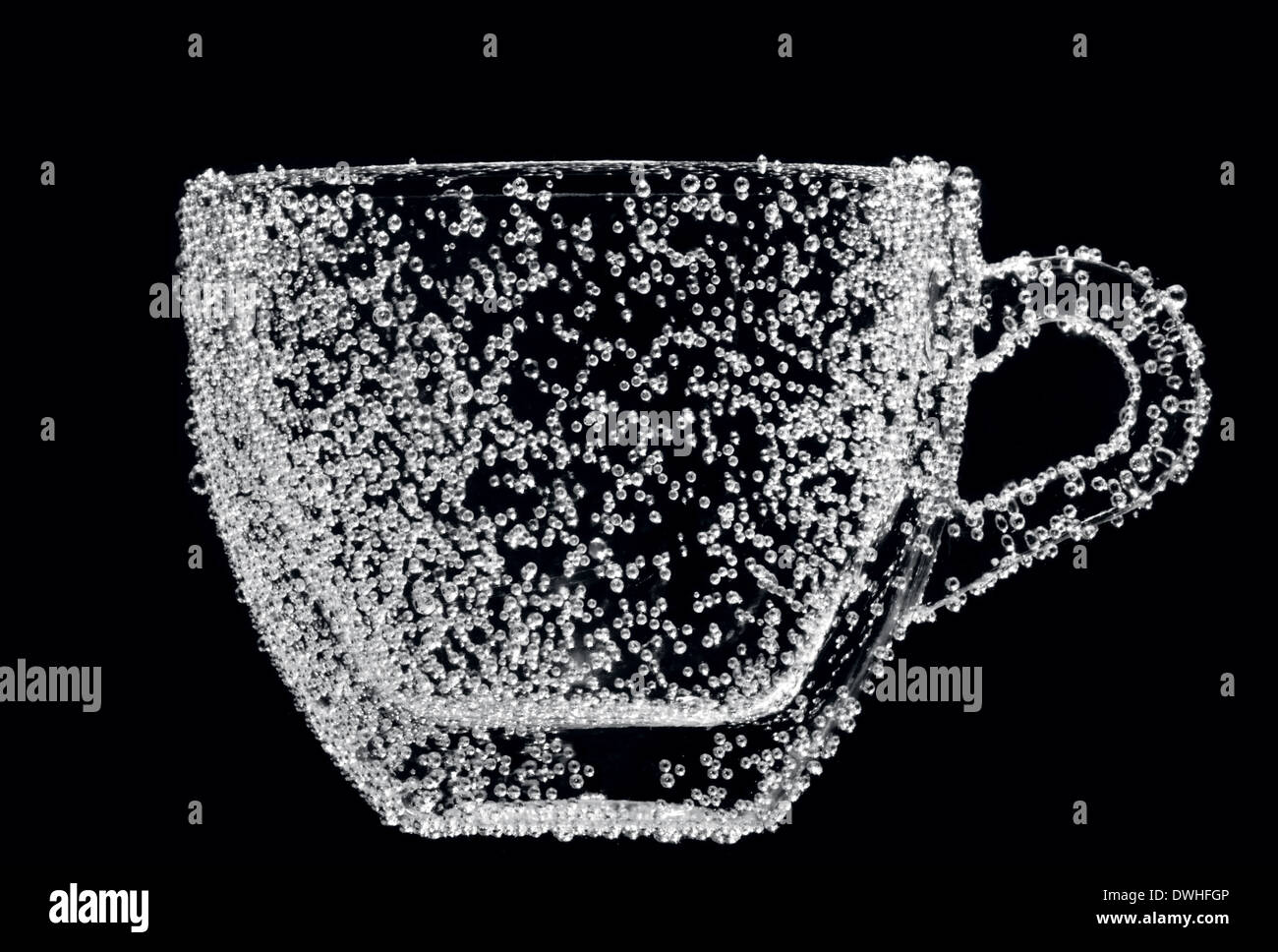 bubbles and cup in the water Stock Photo Alamy