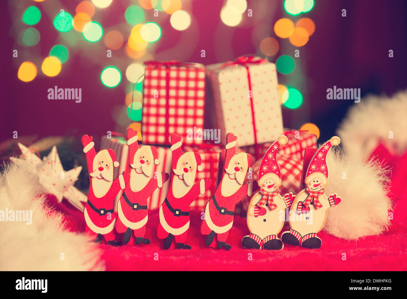 christmas decoration in vintage filter look Stock Photo Alamy