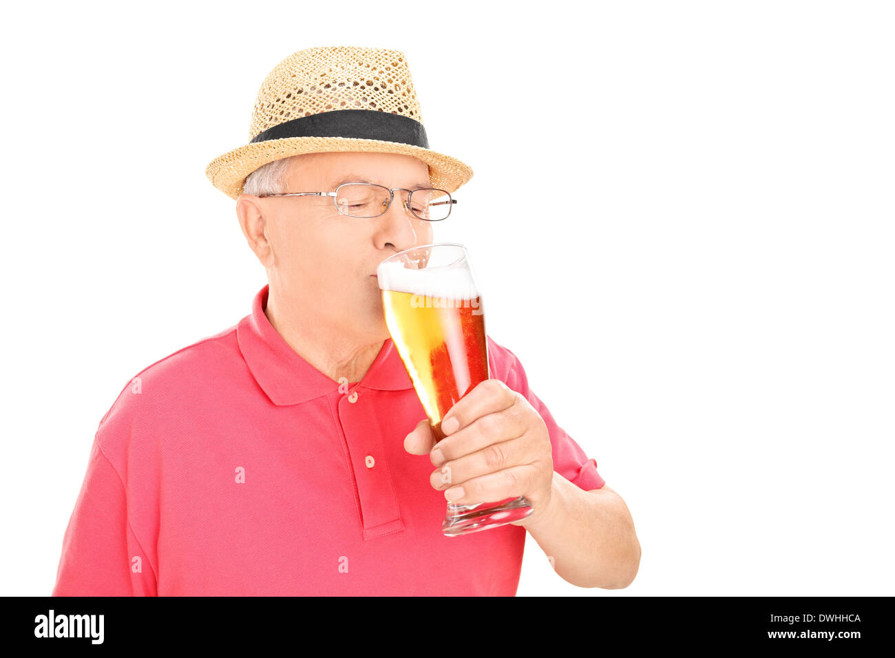 Old man drinking beer hi-res stock photography and images - Alamy