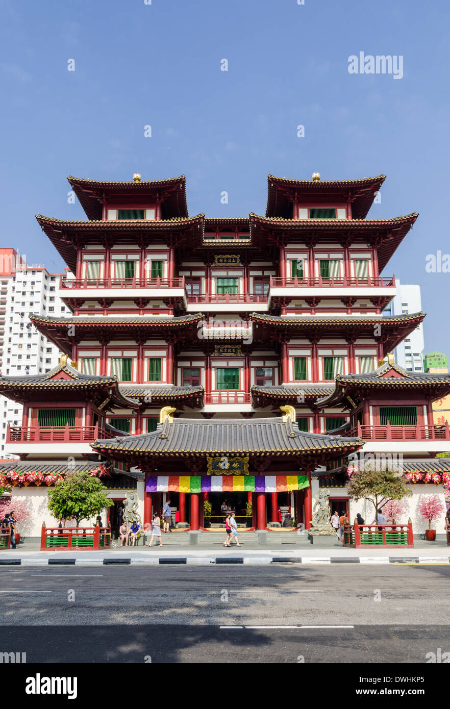 Buddha Tooth Relic Temple and Museum in Singapore's Chinatown Stock Photo