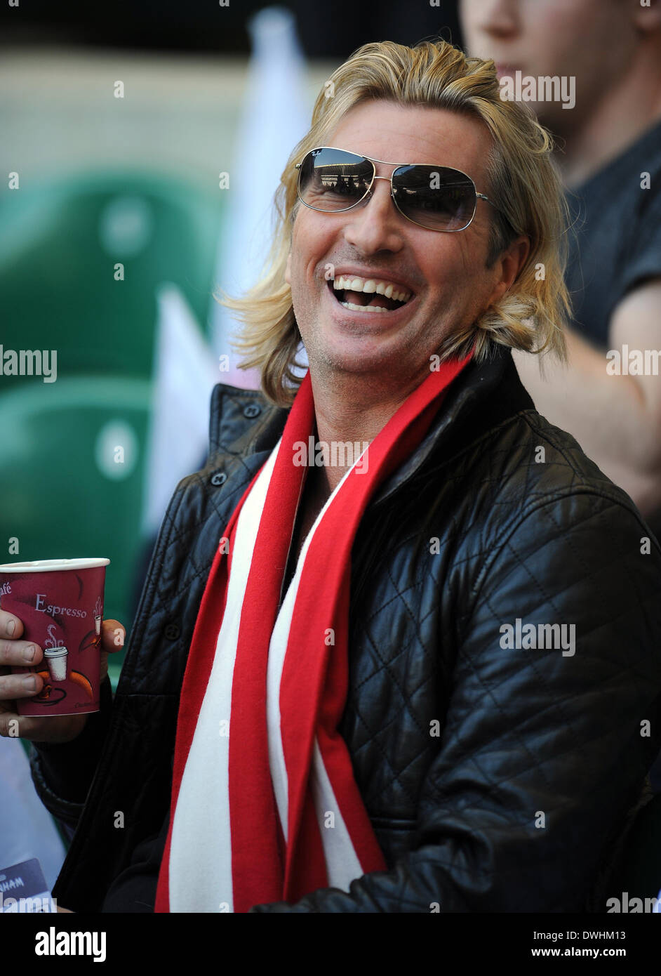 ROBBIE SAVAGE IN STANDS TO WAT ENGLAND RU V WALES RU TWICKENHAM LONDON