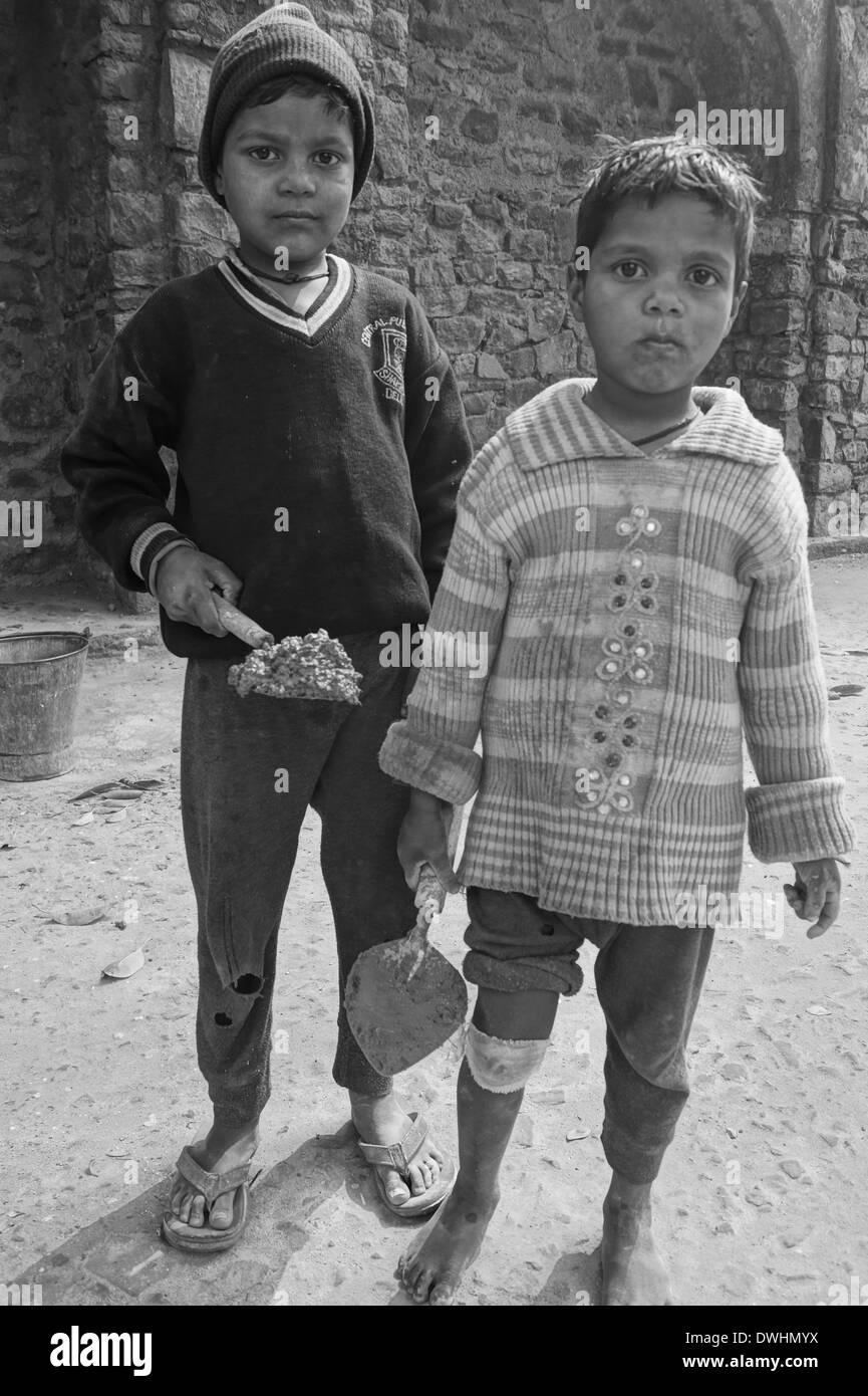 Child labor in India Stock Photo