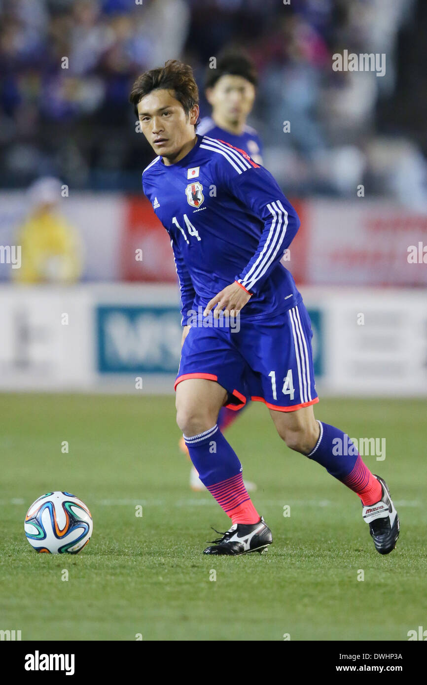 Toshihiro Aoyama (JPN), MARCH 5, 2014 - Football /Soccer : Kirin Challenge Cup 2014 between Japan 4-2 New Zealand at National Stadium, Tokyo, Japan. (Photo by Yusuke Nakanishi/AFLO SPORT) [1090] Stock Photo