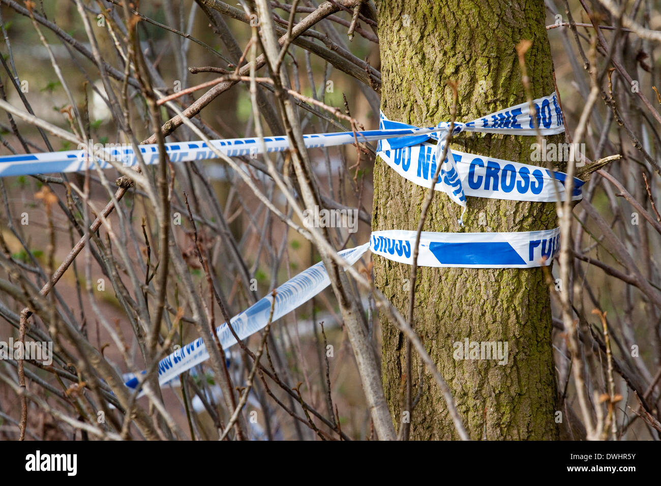 Blue and white police tape hires stock photography and images Alamy