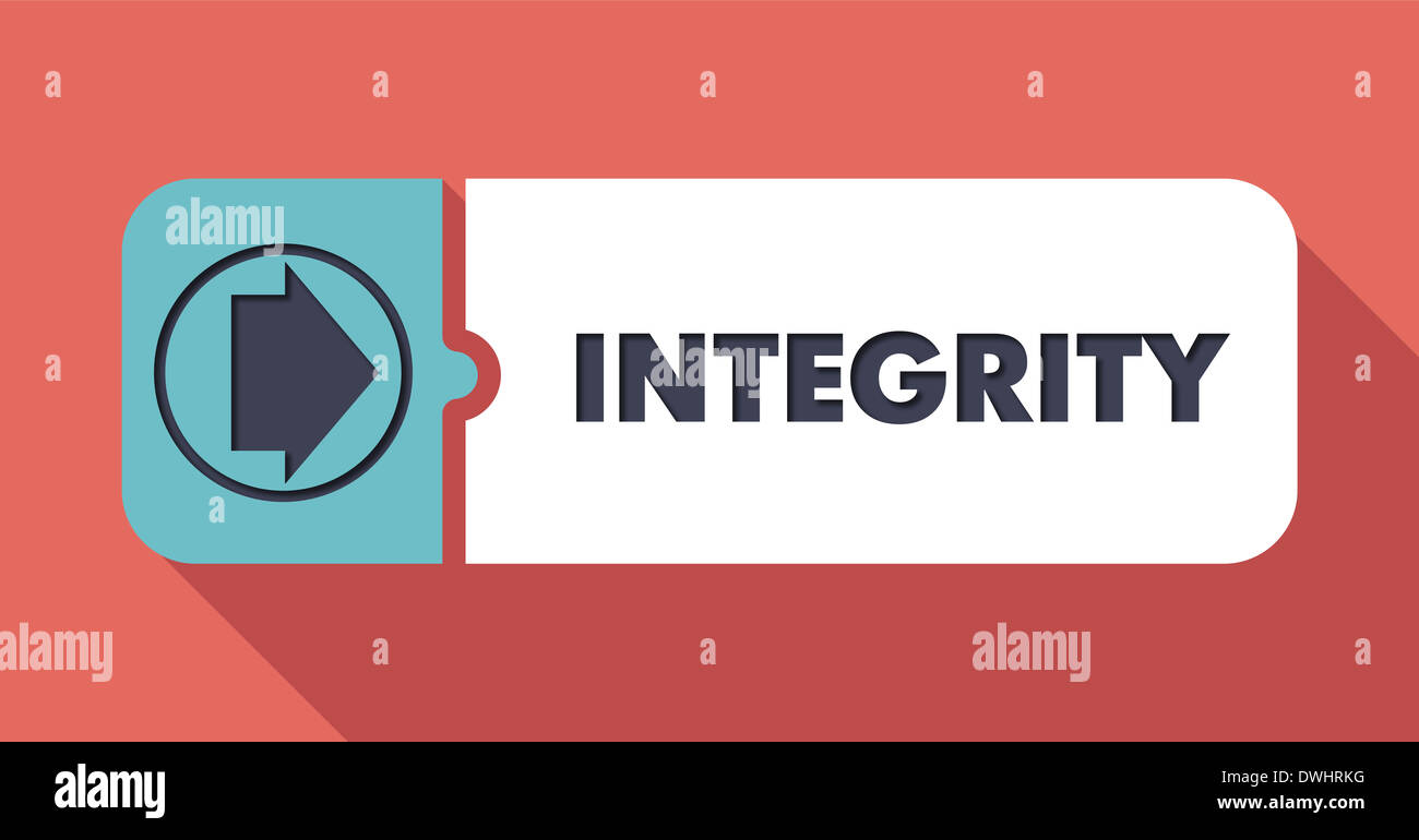 Integrity Concept in Flat Design. Stock Photo