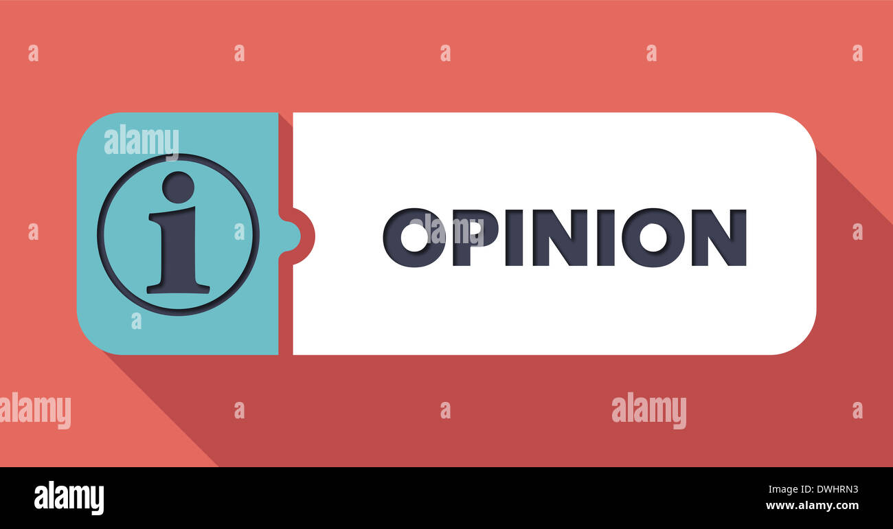 Opinion Concept in Flat Design. Stock Photo