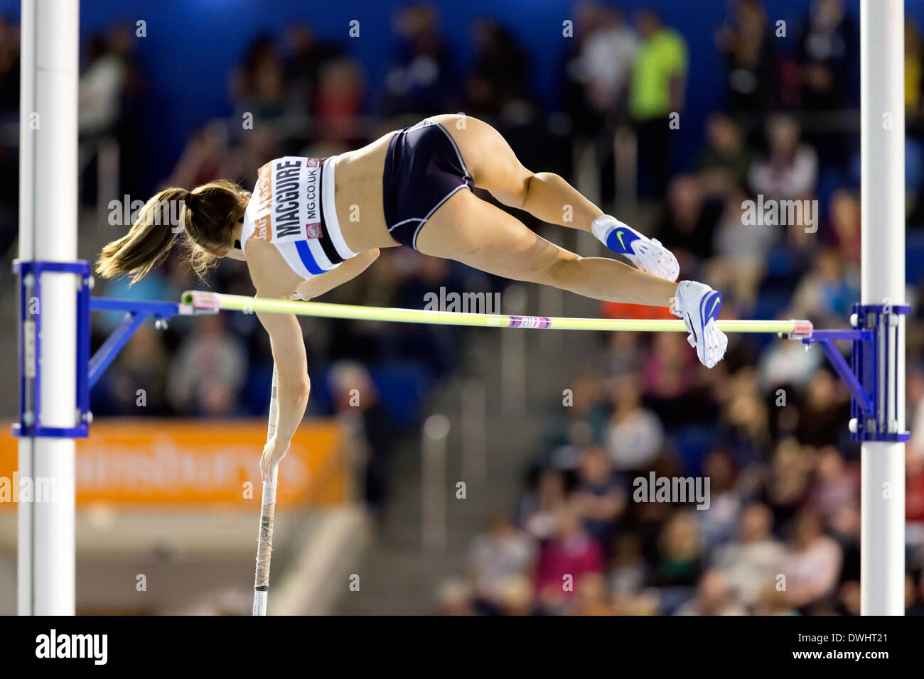 Courtney MACGUIRE Pole Vault Women Final British Athletics Indoor Stock