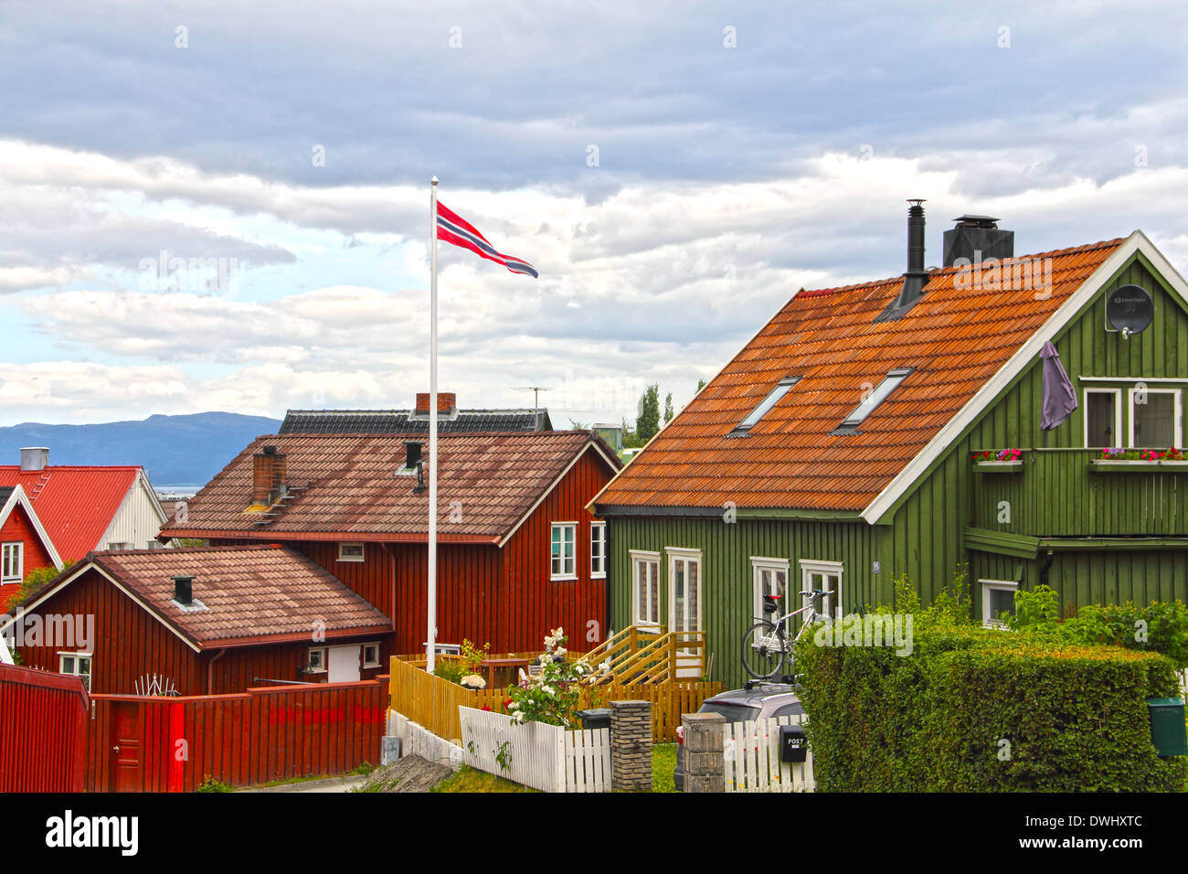 Norway trondheim traditional house hires stock photography and images