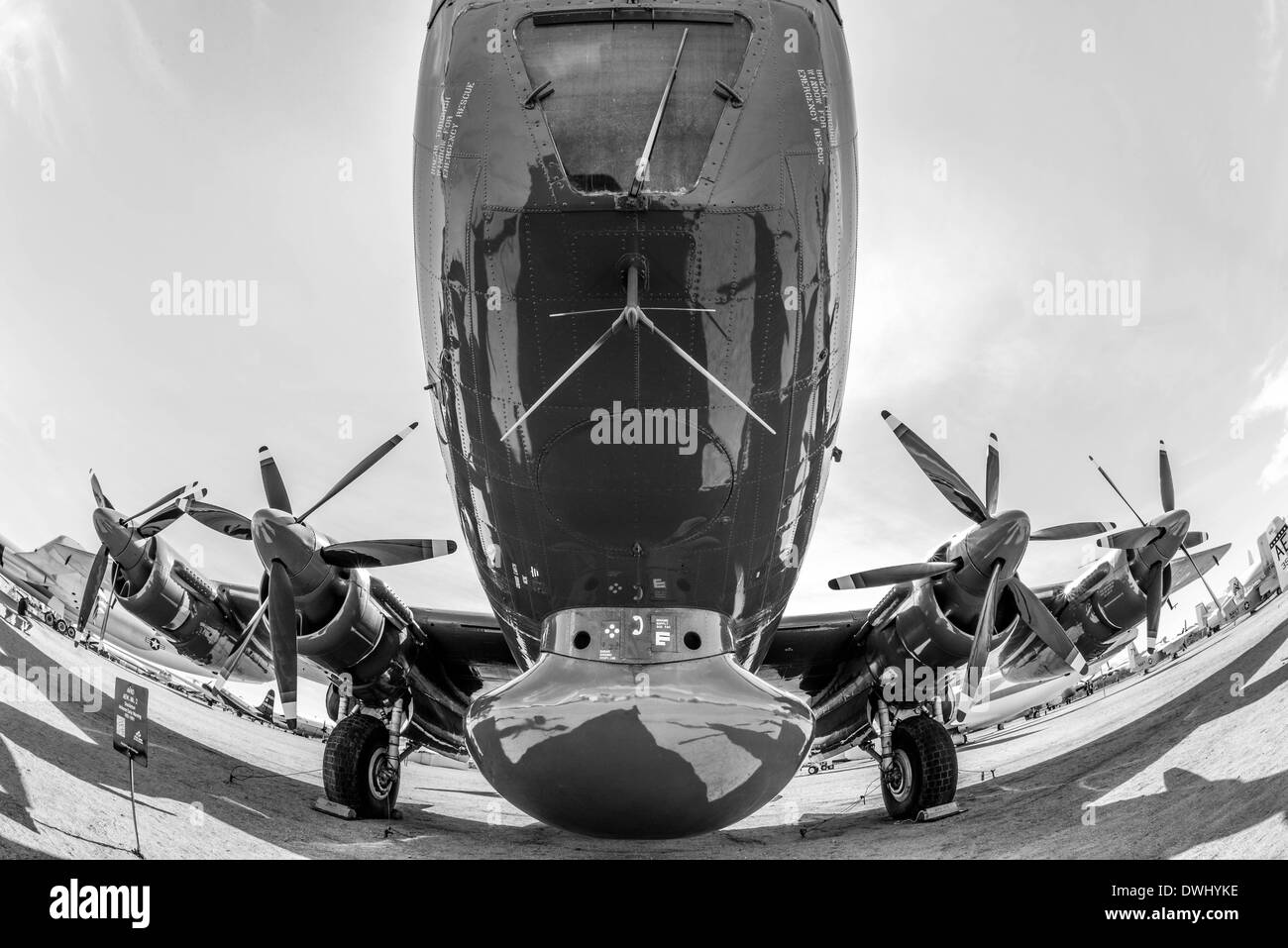 Vintage Aircraft - Black & White Stock Photo - Alamy