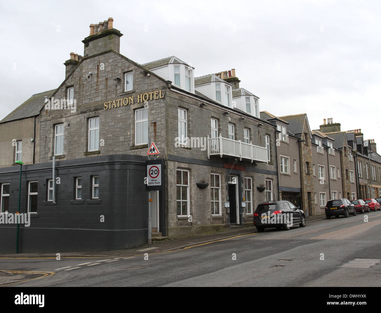 Exterior of Station hotel Thurso Scotland March 2014 Stock Photo - Alamy