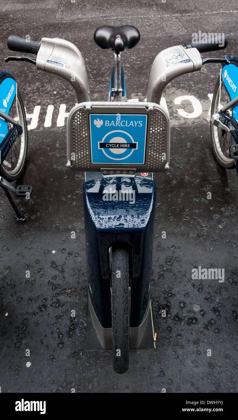 'Boris bike' for hire in London Stock Photo