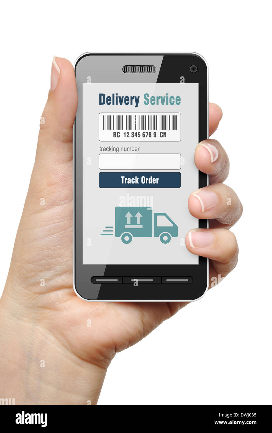 USPS Tracking Number and Bar Code Editorial Stock Image - Image of