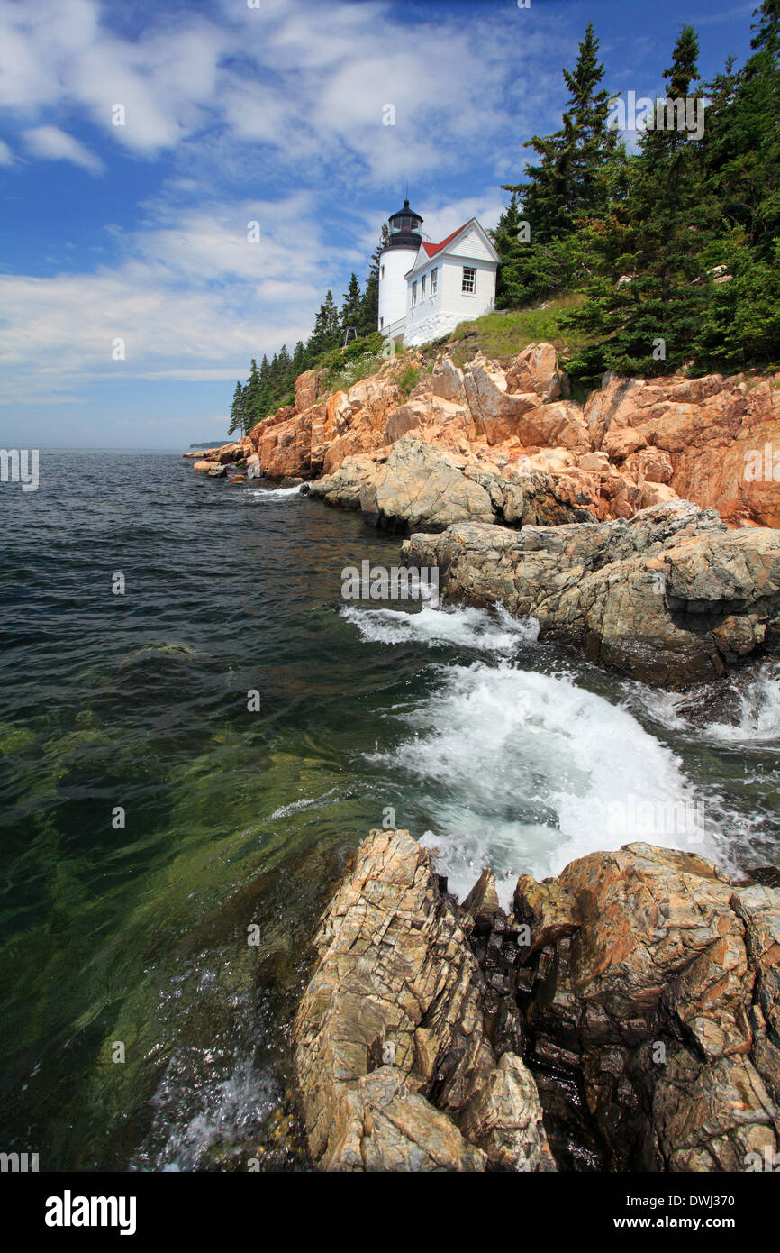 Bass Harbor Lighthouse, Acadia National Park, Maine Stock Photo