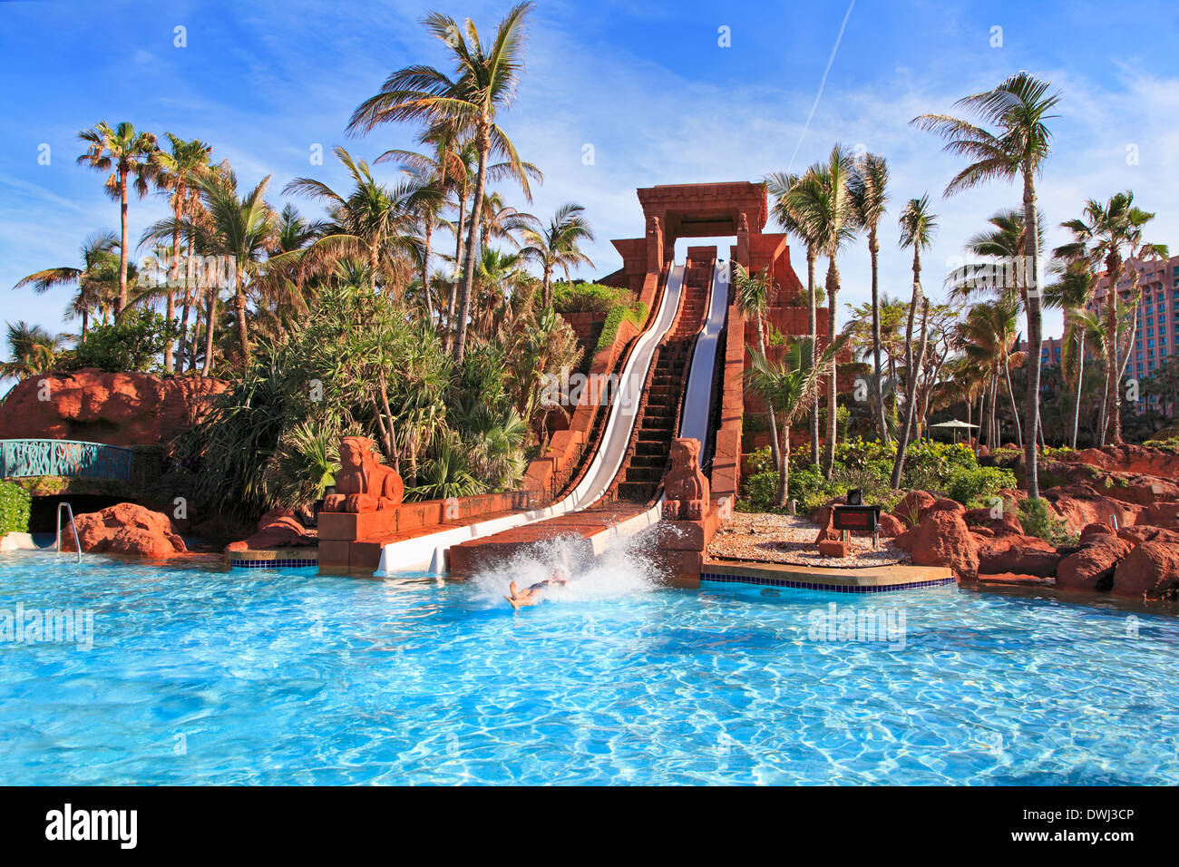 swimming pool with island