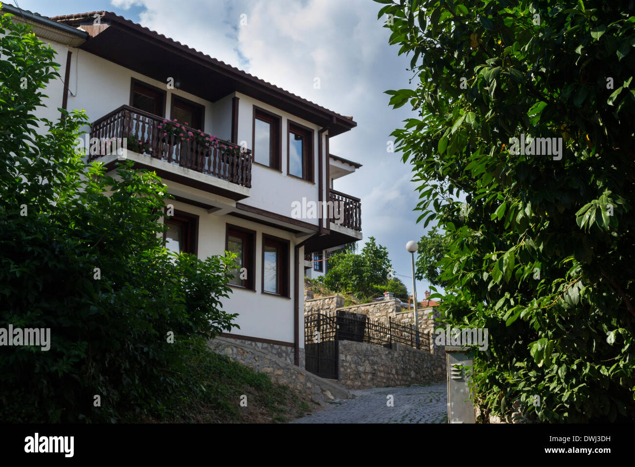 Traditional house in Ohrid, Macedonia Stock Photo Alamy