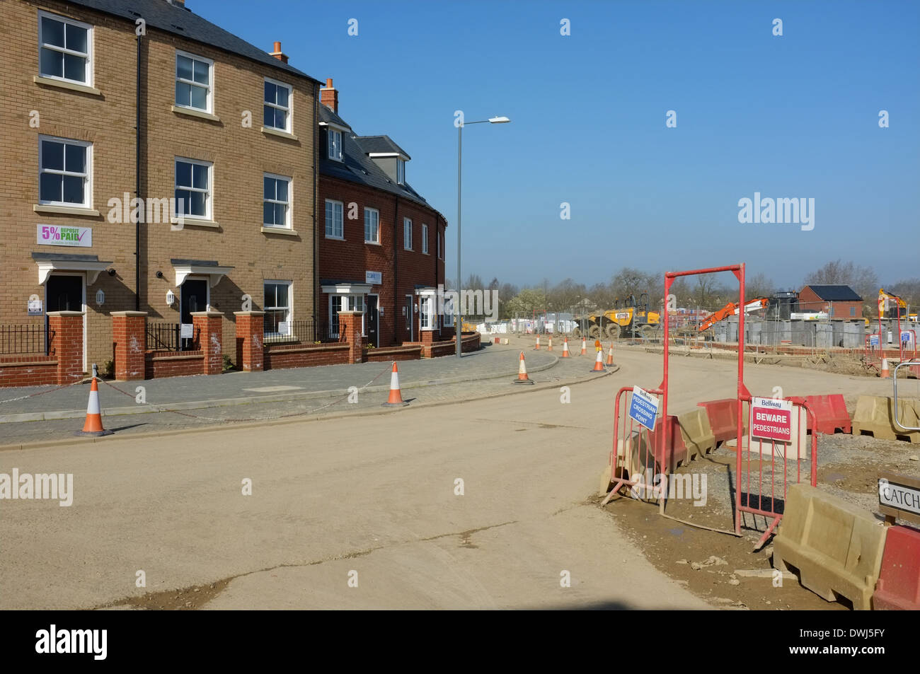 House building near Buckingham in north buckinghamshire UK Stock Photo