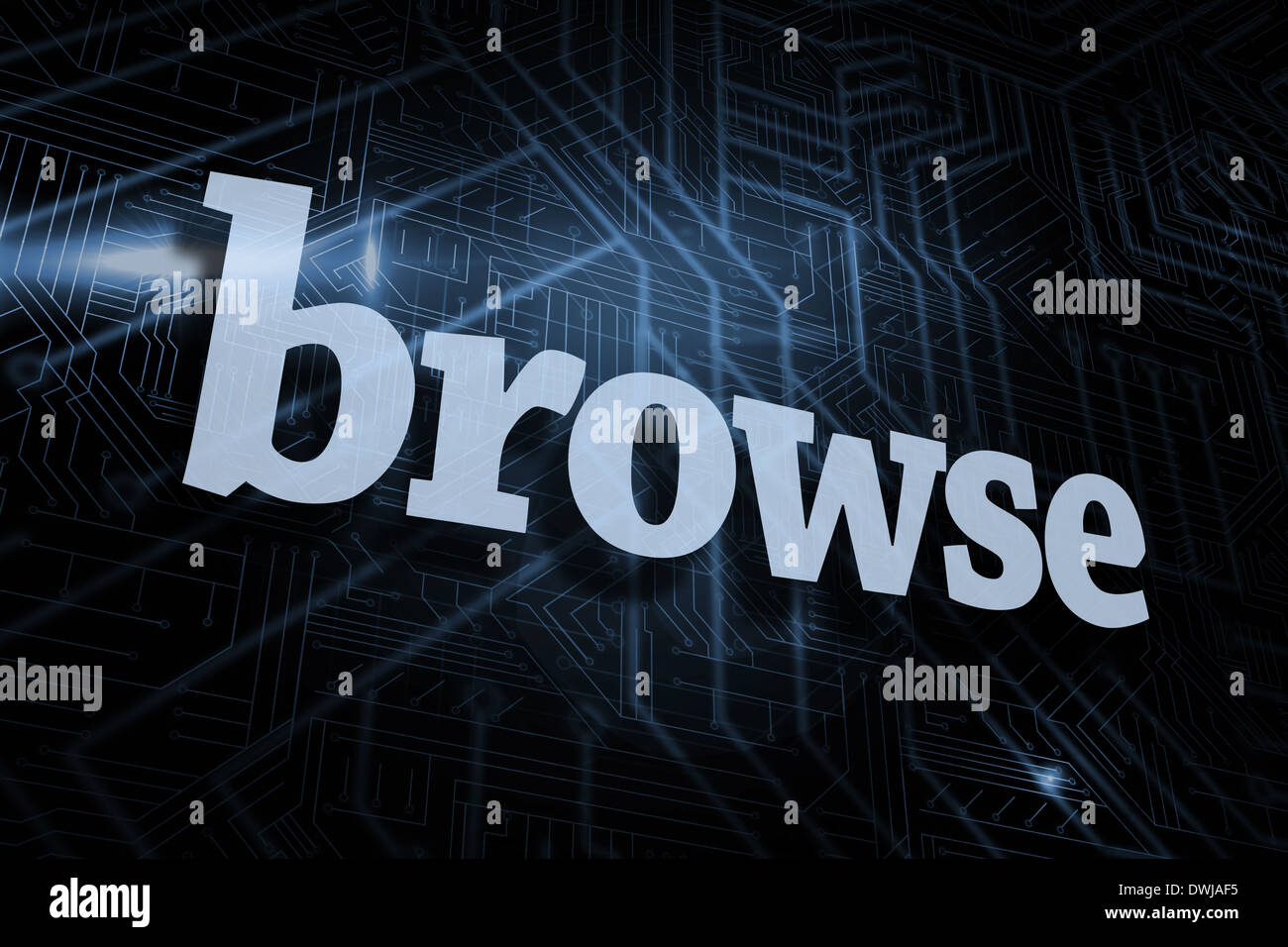Browse against futuristic black and blue background Stock Photo - Alamy