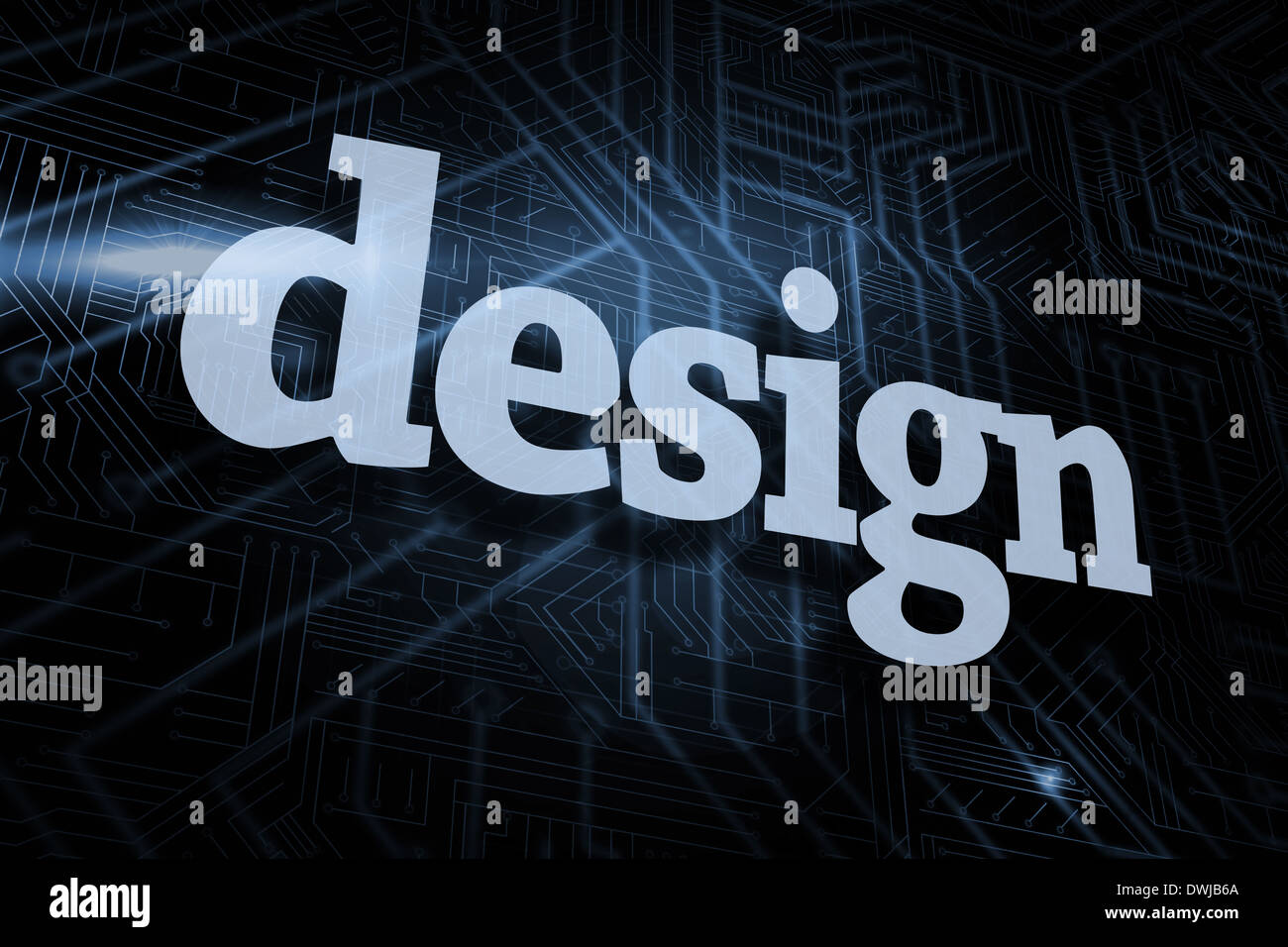 Design against futuristic black and blue background Stock Photo - Alamy