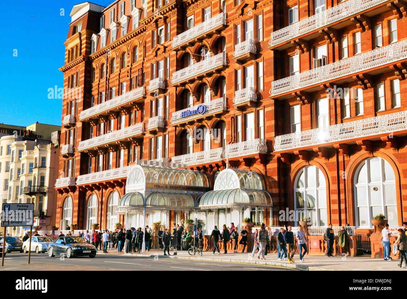Hilton Brighton Metropole hotel, King's Road, Brighton, East Sussex, England, UK Stock Photo