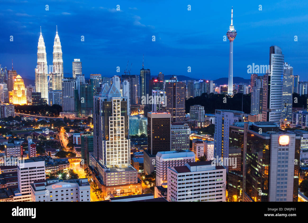 Kuala Lumpur Skyline, Malaysia Stock Photo