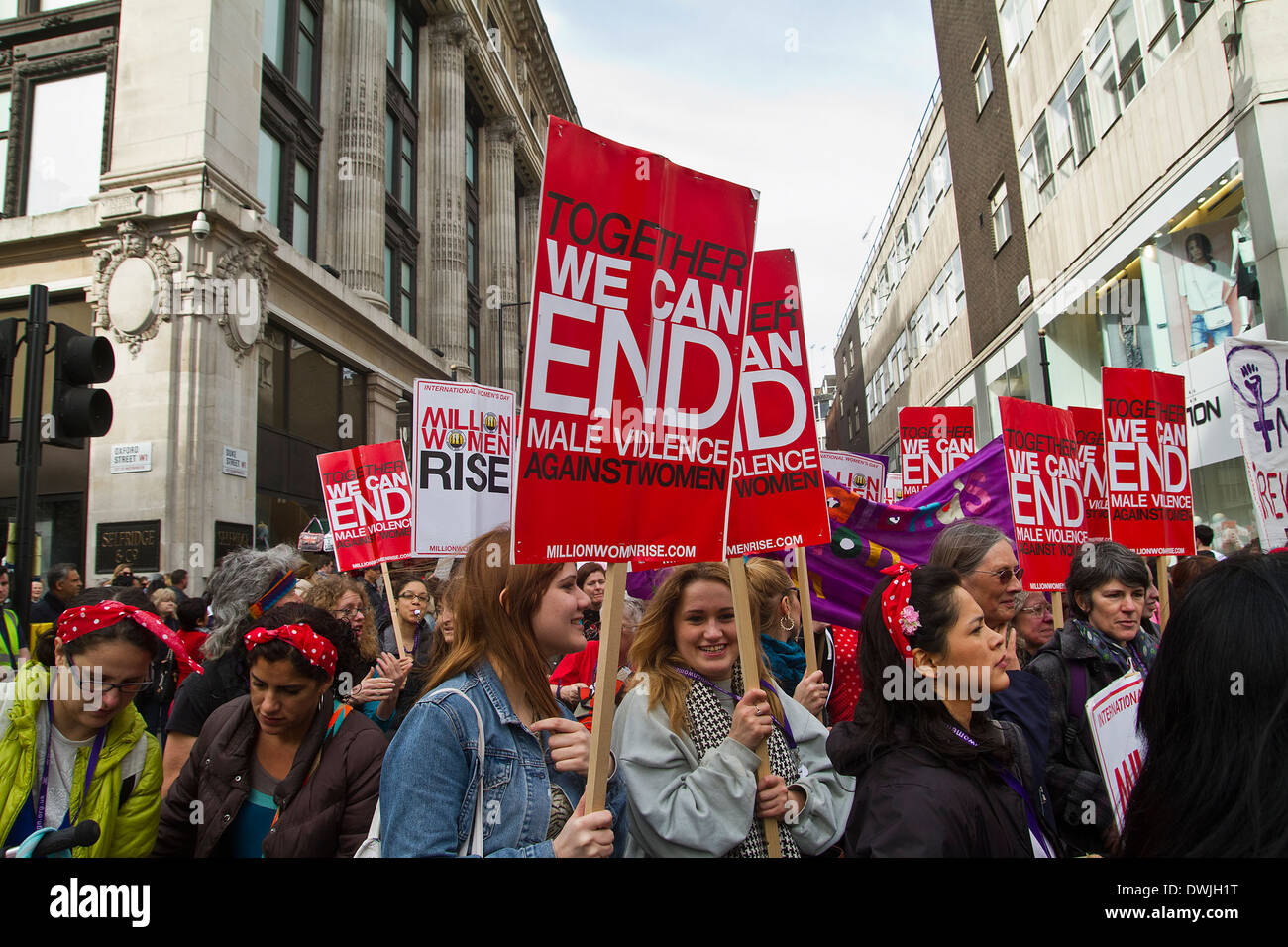 Hundreds of women join International Women's Day march through the ...