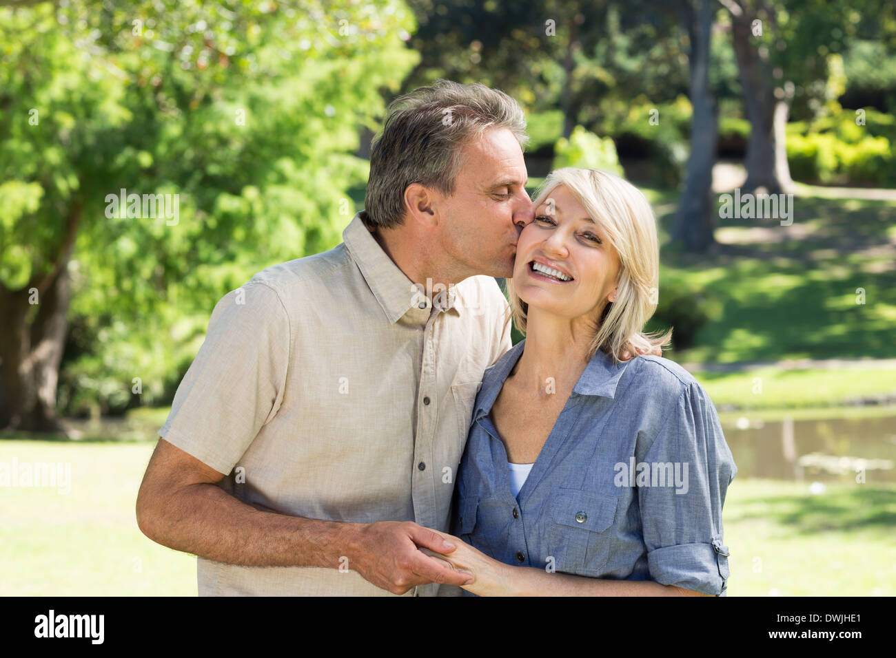 Man kissing woman in hi-res stock photography and images - Alamy
