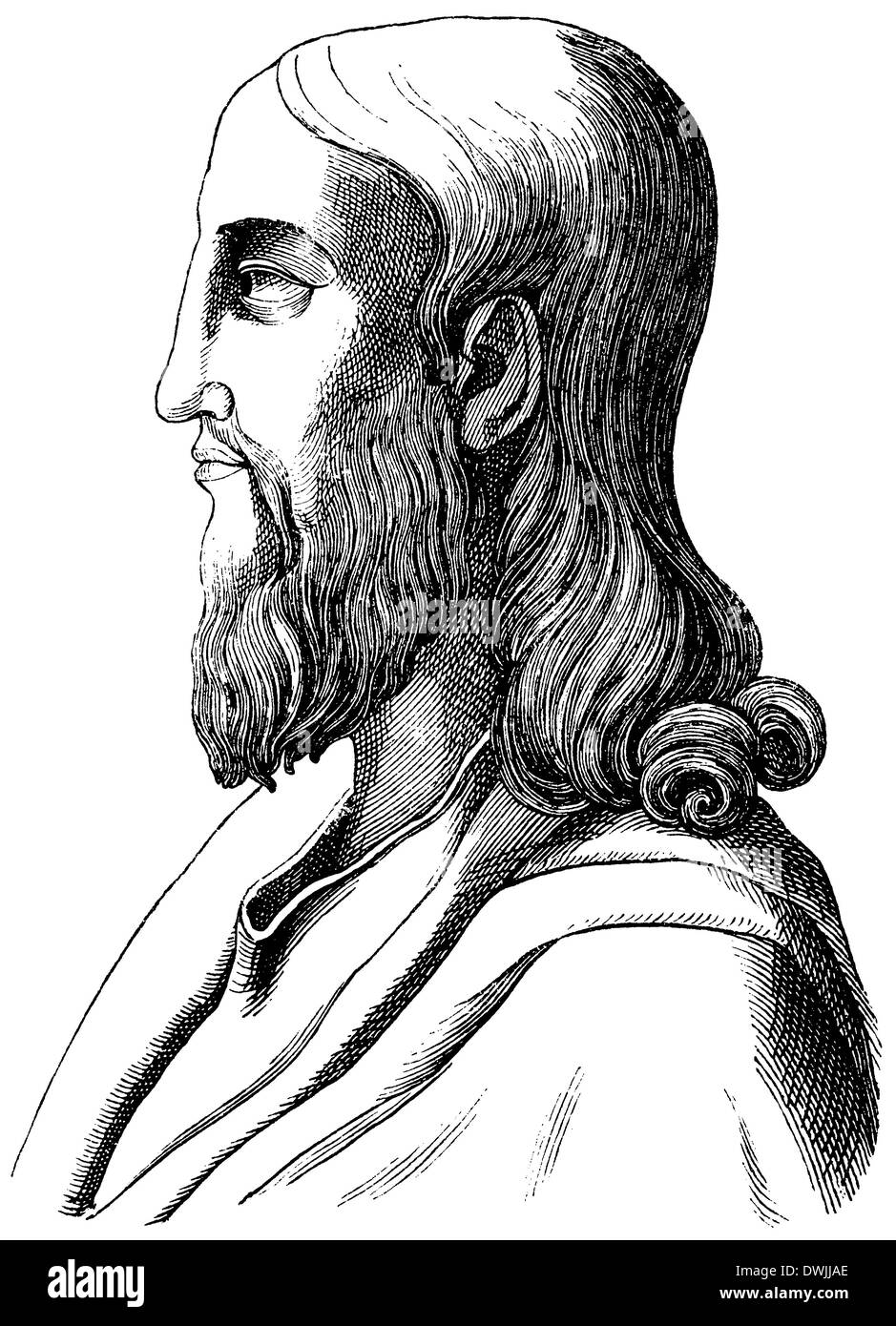 Image of Christ from the 6th century Stock Photo