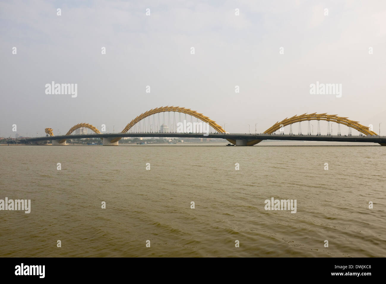 Dragon Bridge Han River Danang Vietnam Stock Photo