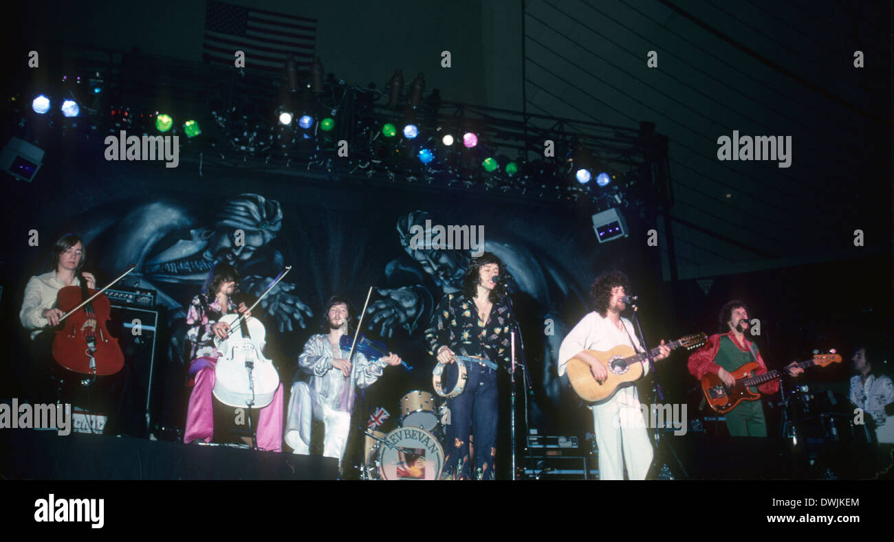 ELO UK rock group in 1976. Photo Jeffrey Mayer Stock Photo