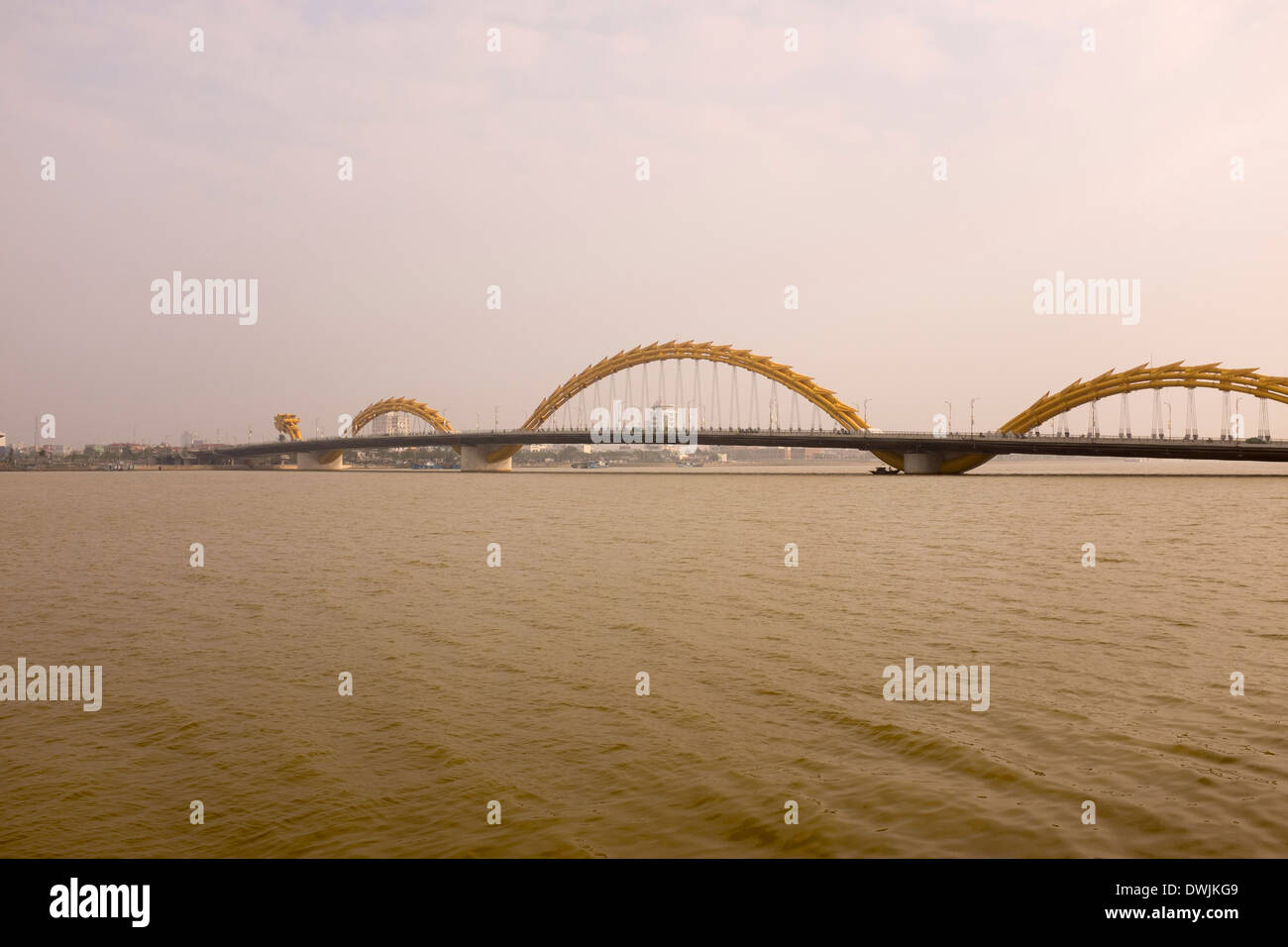 Dragon Bridge Han River Danang Vietnam Stock Photo