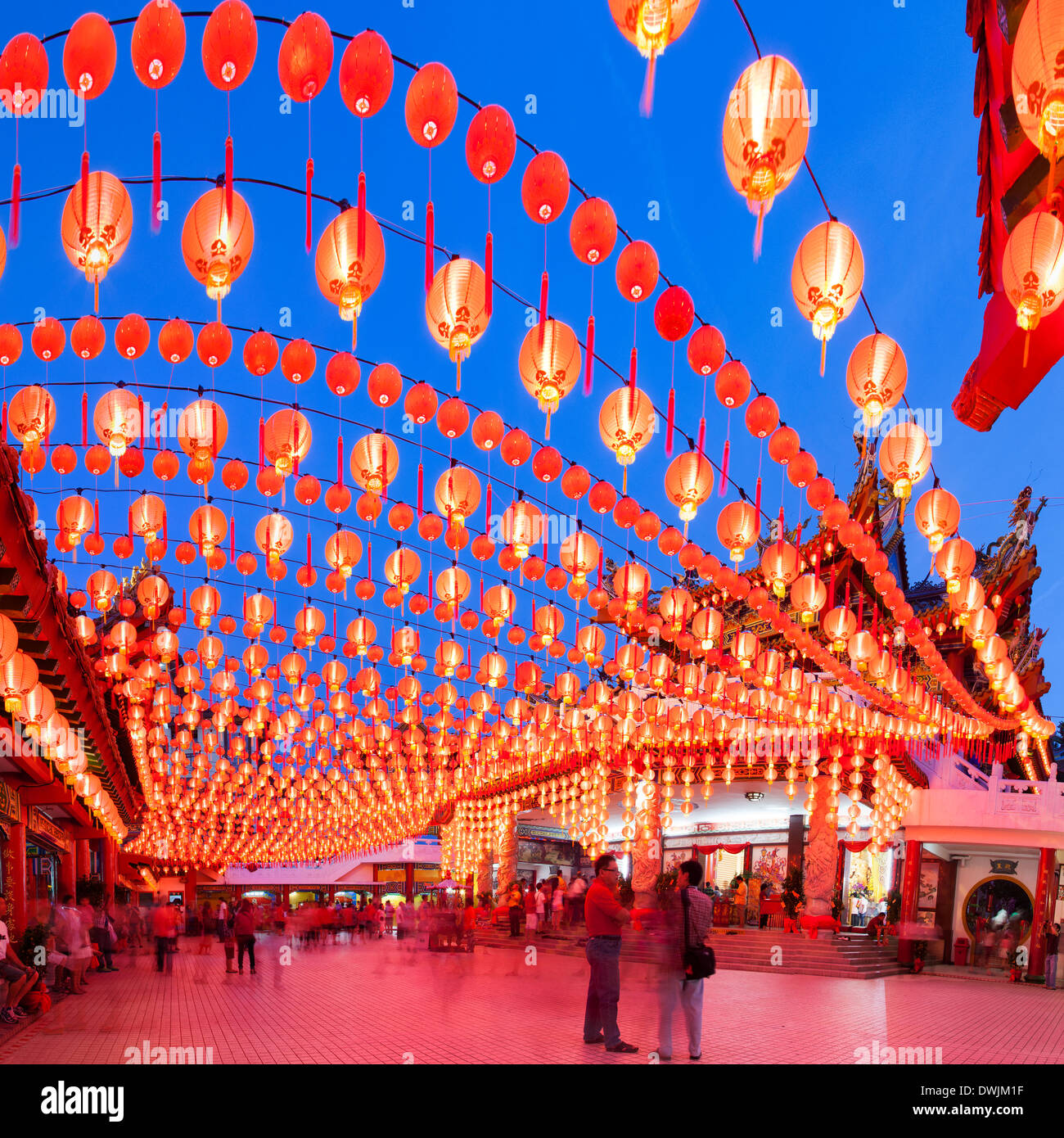 Thean Hou Temple in Kuala Lumpur During Chinese New Year, Malaysia Stock Photo