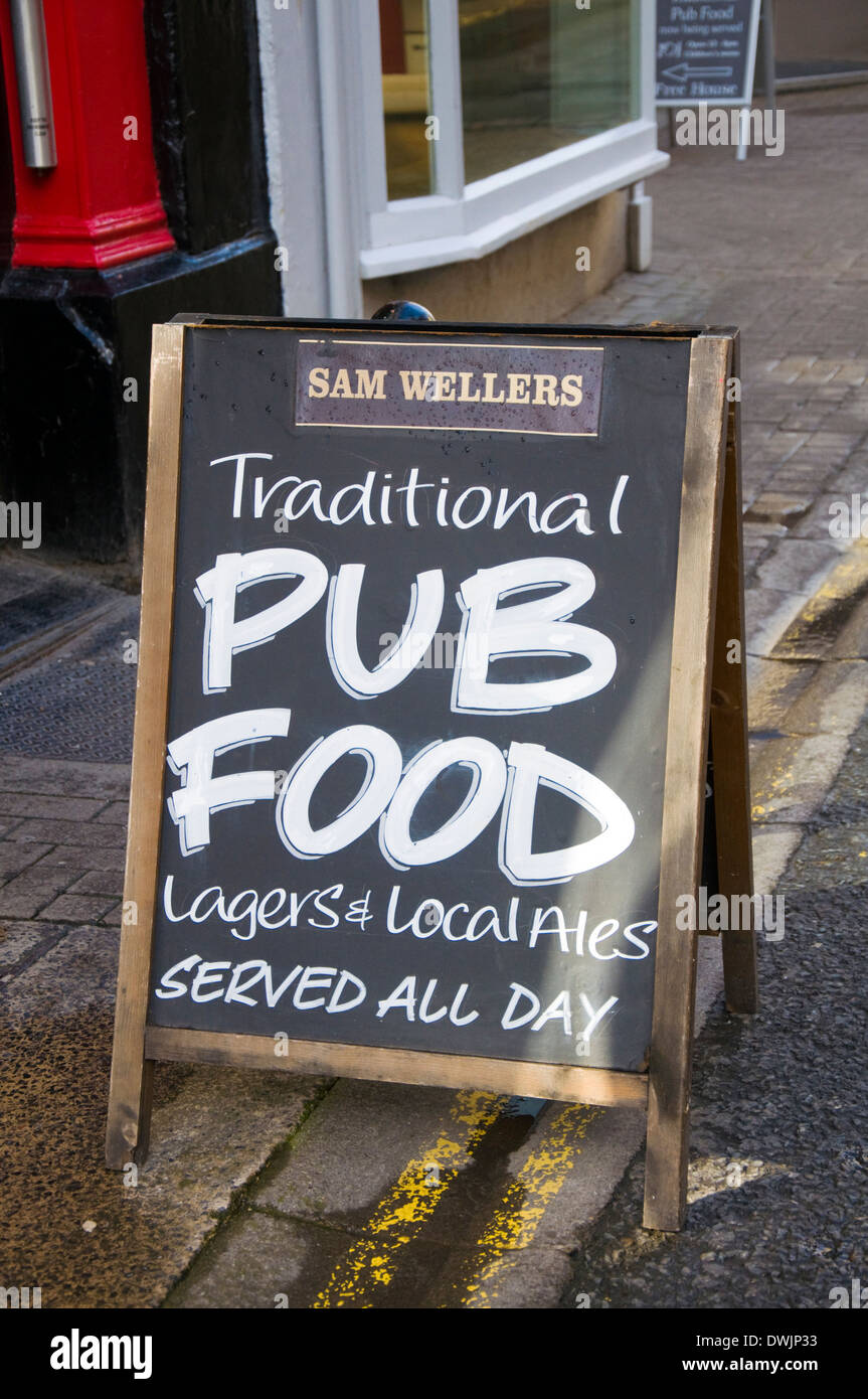 Sam Wellers traditional pub bar in Bath Somerset England food