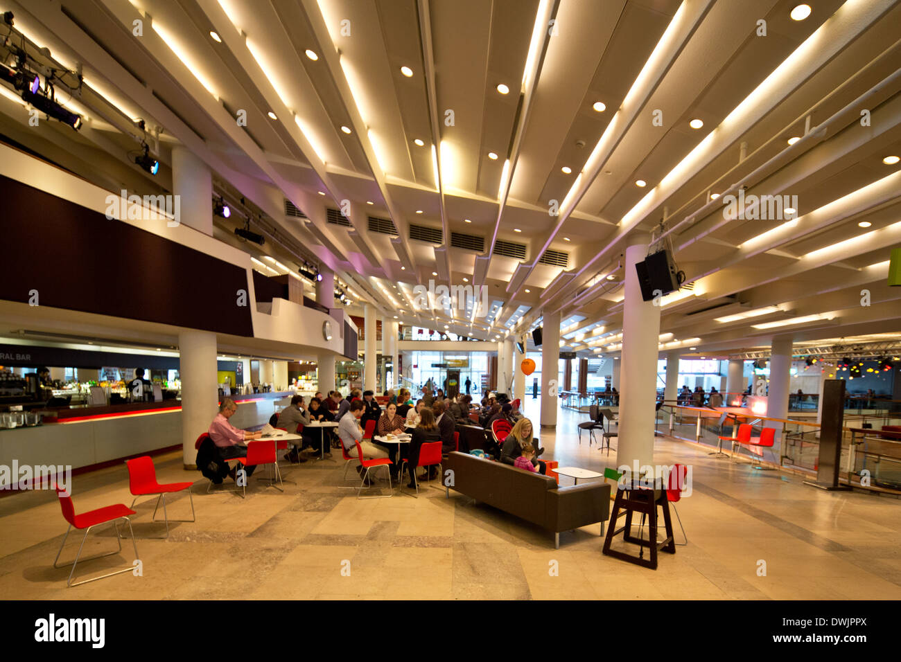 The ground floor bar at the Royal Festival Hall, The Southbank, London. Stock Photo