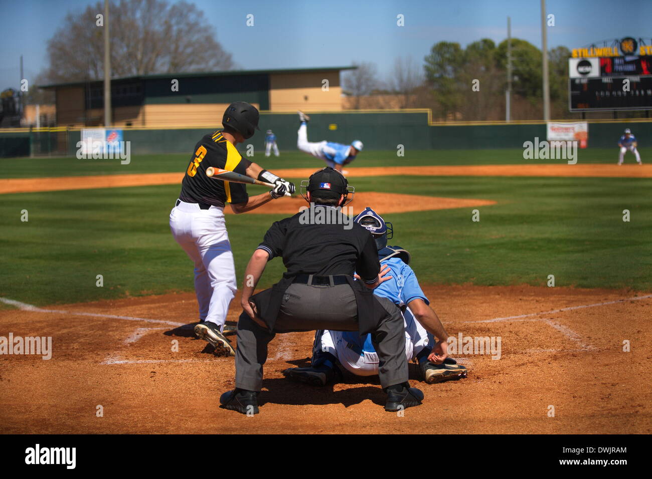 Kennesaw, Georgia, USA --  March 8, 2014. Max Pentecost (3) at bat during Saturday's doubleheader between Columbia University and Kennesaw State University. The teams split the doubleheader. Credit:  Wayne Hughes | Alamy Live News Stock Photo