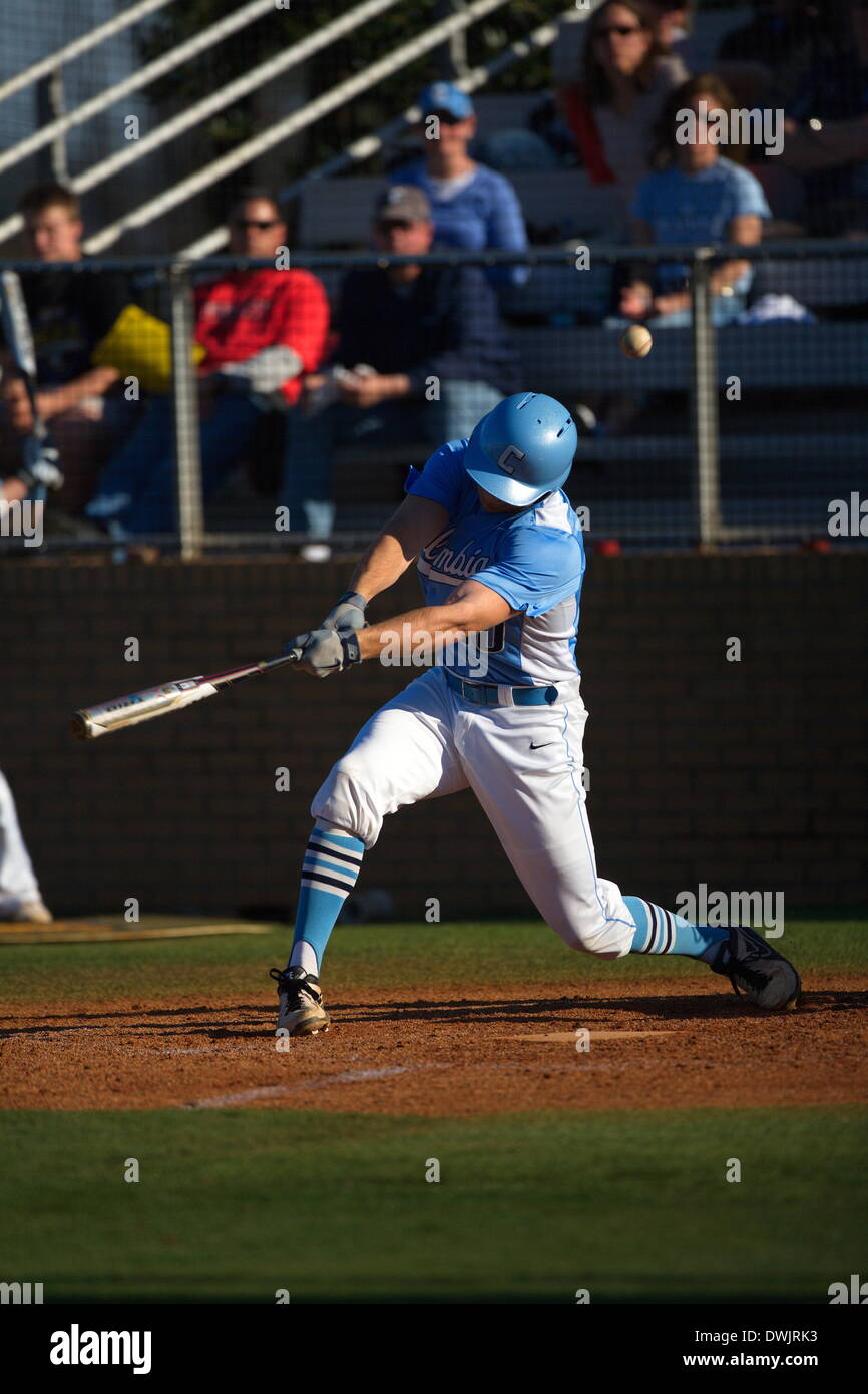 Kennesaw, Georgia, USA.  March 8, 2014 -- Nick Maguire (30) during Saturday's doubleheader between Columbia University and Kennesaw State University.  The teams split the doubleheader.  Columbia one the first game 9-3.  KSU won the night cap 15-1. Credit:  Wayne Hughes | Alamy Live News Stock Photo