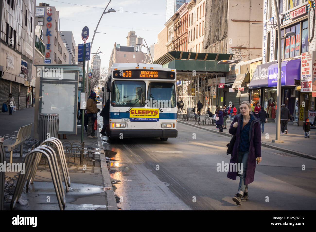 Stores and shopping in Downtown Brooklyn in New York Stock Photo Alamy