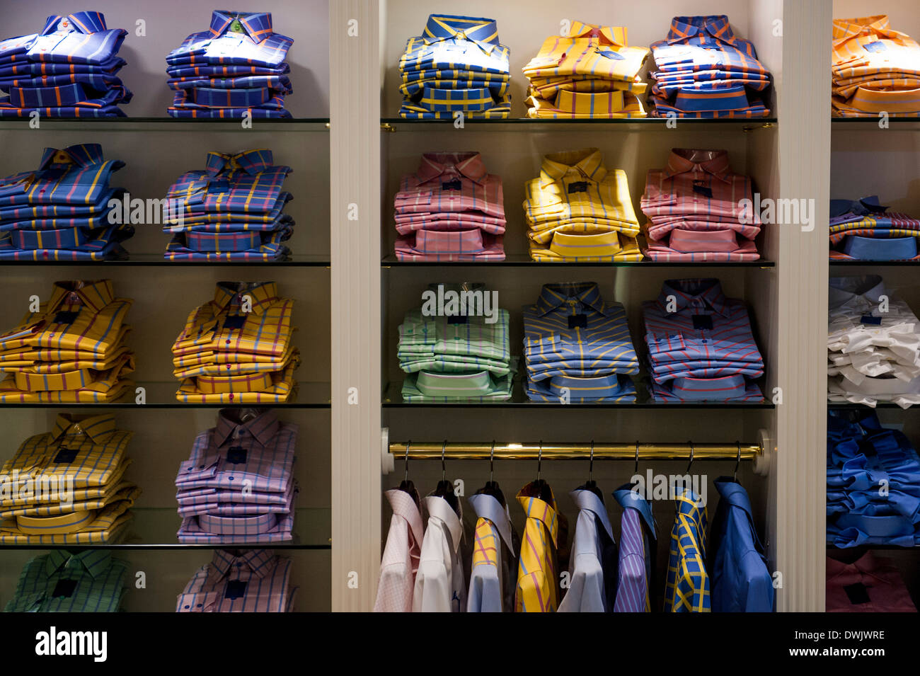 Newly opened Grosvenor Shirts Jermyn street store. Bespoke tailored