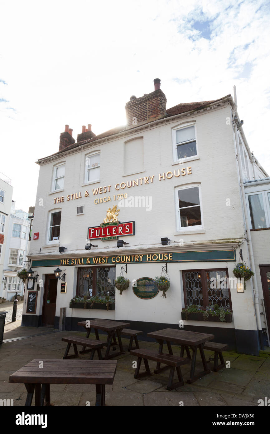 The Still and West Country House Pub in Old Portsmouth. Stock Photo