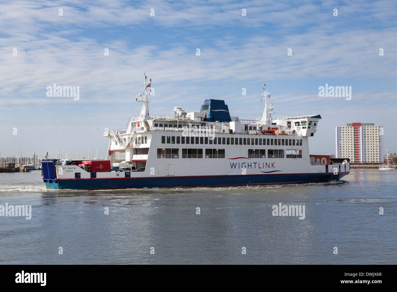 Wightlink car ferry. Stock Photo