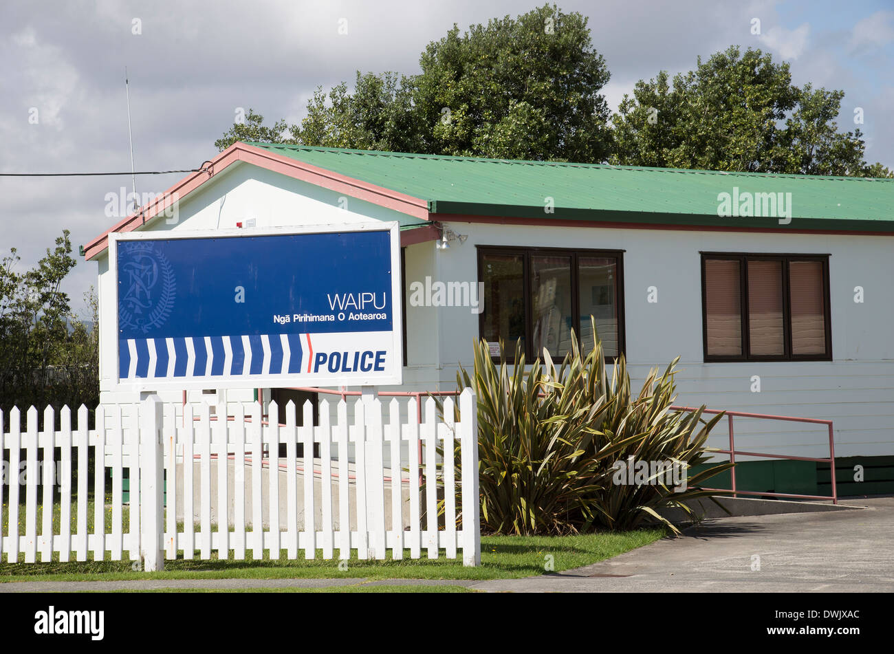 Police Station at Waipu North Island New Zealand Stock Photo
