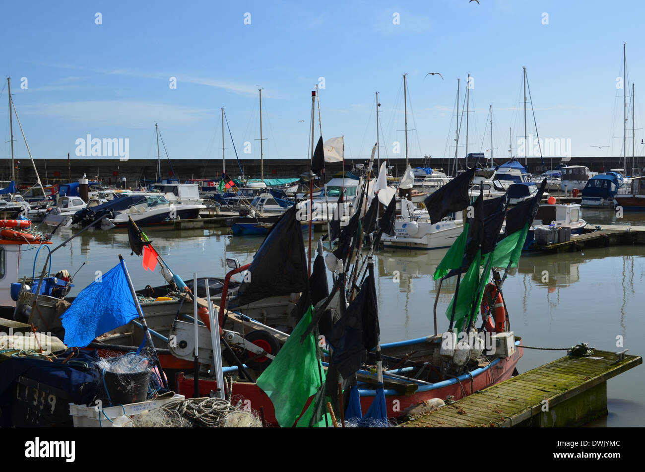Fishing boats in Brighton Marina Stock Photo Alamy