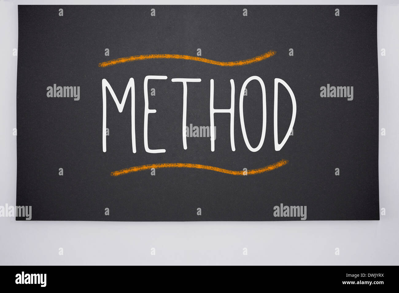 Method written on big blackboard Stock Photo Alamy