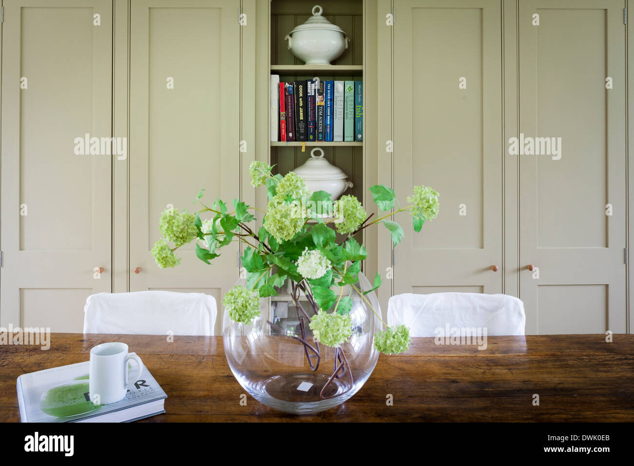 Vase Flowers Contemporary Kitchen High Resolution Stock Photography and