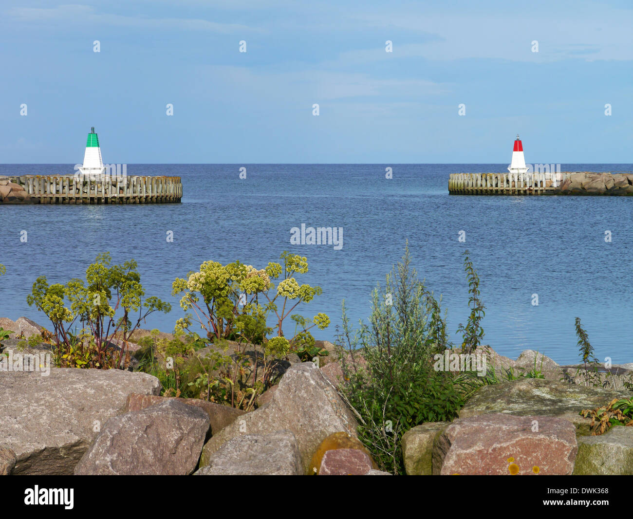 port of grenaa, jutland, denmark Stock Photo