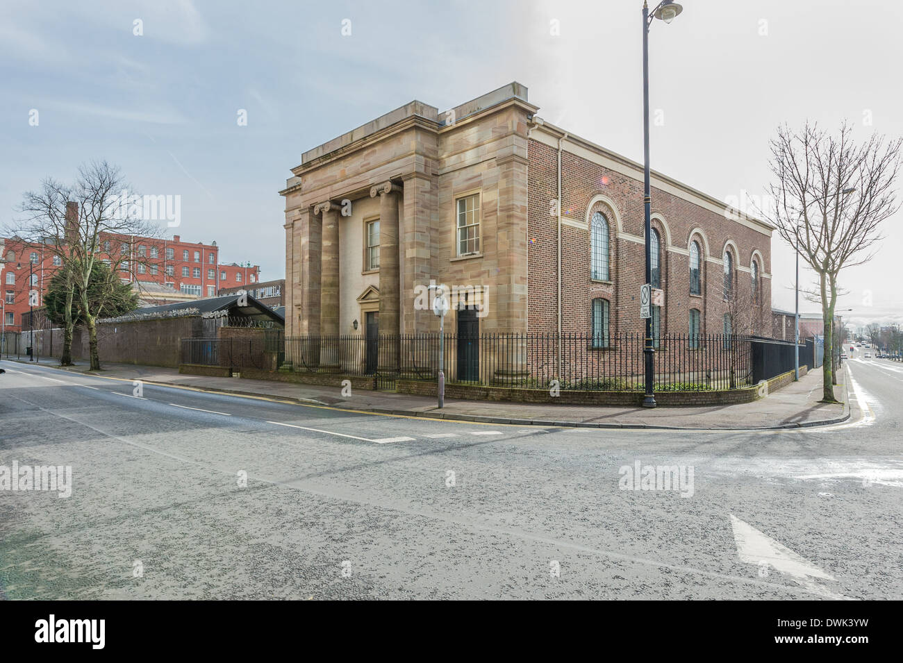 Christ Church, College Square North, Belfast, is by William Farrell and dates from 1833. It was built for the Rev Thomas Drew. Stock Photo
