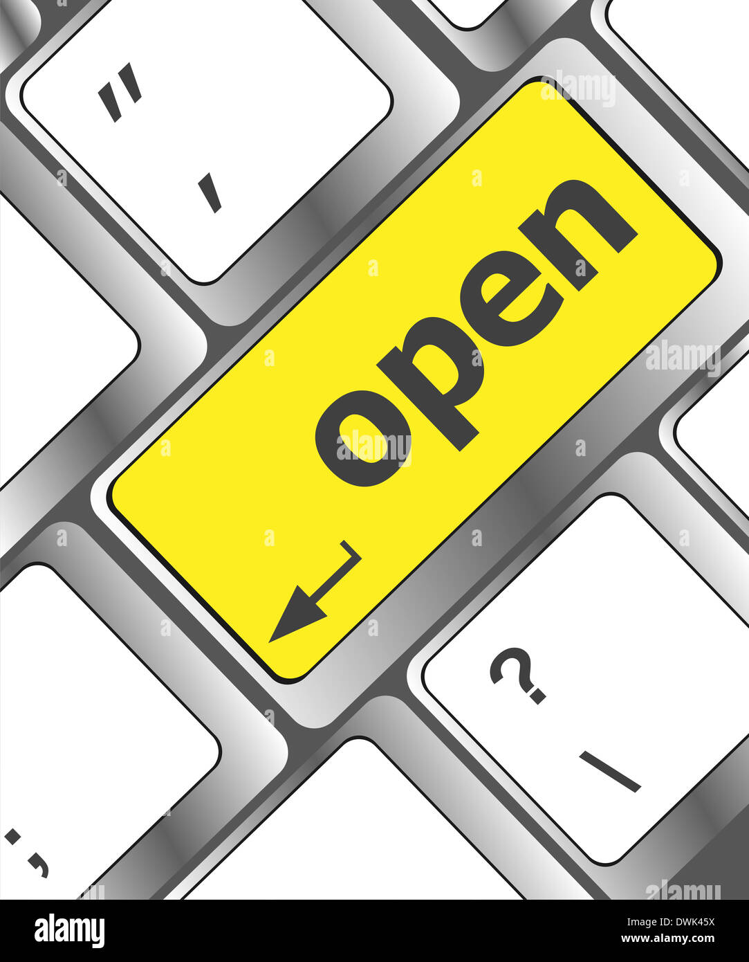 Microsoft Open Button open button on the computer keyboard Stock Photo - Alamy